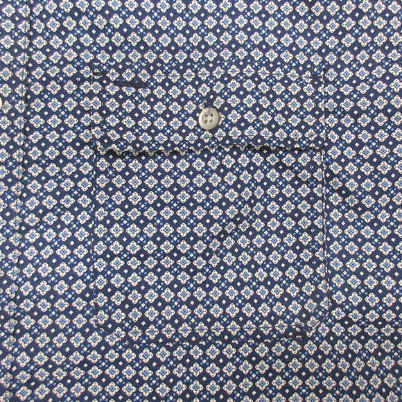 BANANA REPUBLIC REGULAR FIT SHIRT 100% COTTON POINT COLLAR NAVY X-LARGE, XL - Picture 2 of 4